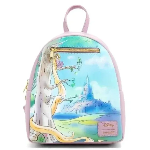 Loungefly Disney Tangled Painted Landscape‎ Mini Backpack