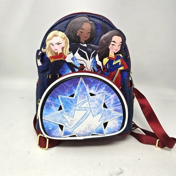 NWT Loungefly The Marvels Glow In The Dark Mini Backpack Disney Marvel Studios.‎