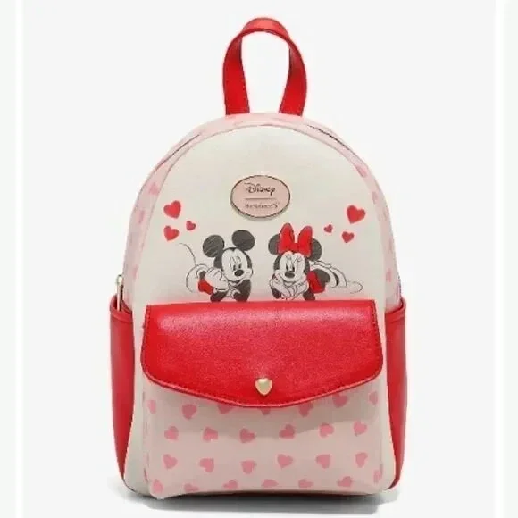Her Universe Disney Mickey Mouse and Minnie Mouse Hearts Mini Backpack