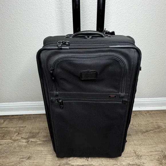 TUMI Alpha Ballistic Nylon Expandable 2-Wheel Rolling Carry On Suitcase Black