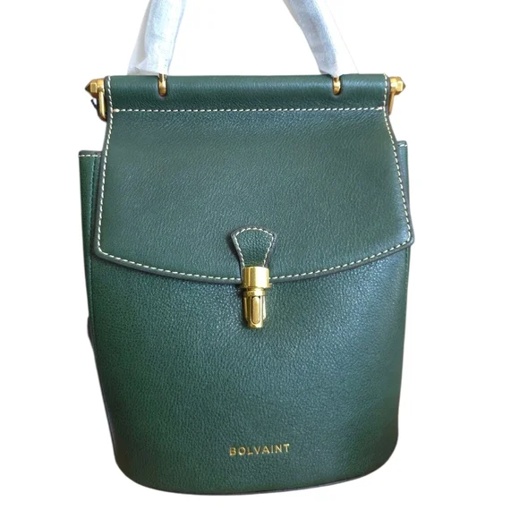 Bolvain The Françoise Backpack Deep Green Backpack/Hand Bag NWT