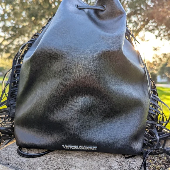 Victoria's Secret Black Backpack with‎ Sleek Design