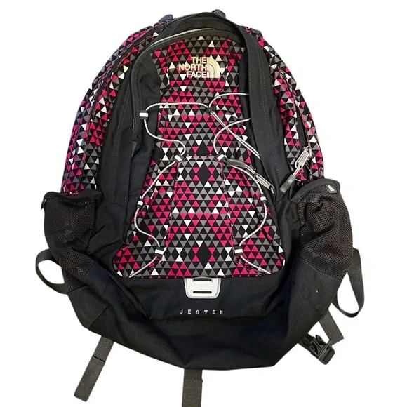 The North Face‎ Jester Backpack Black Pink White Checkered