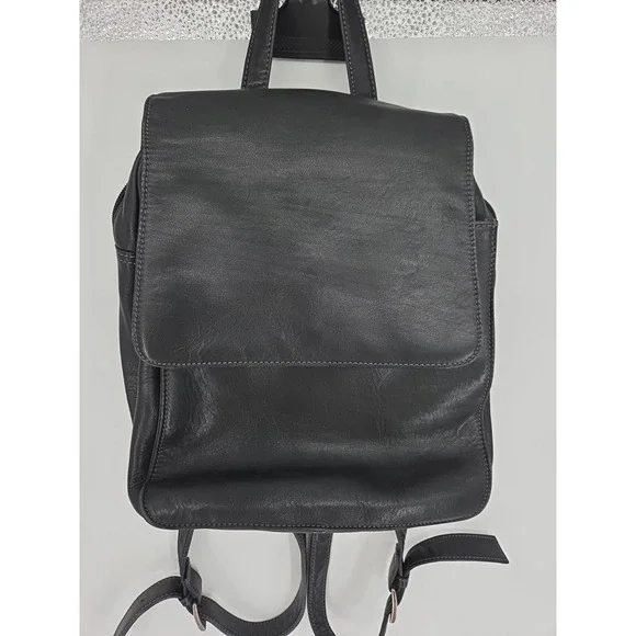Tignanello‎ Small Backpack Organizer Black Soft Genuine Leather