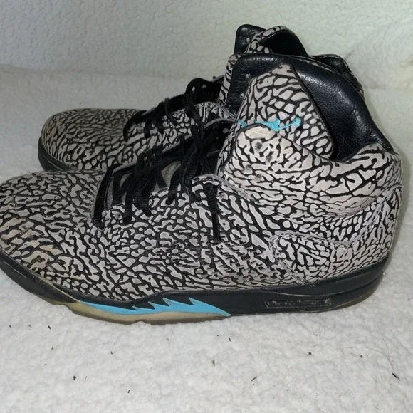 Nike Air Jordan 5 Retro 3Lab5 Size 11.5 Elephant Print Gamma Blue 2013