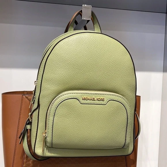 Michael Kors Jaycee Medium Logo Backpack  Light Sage