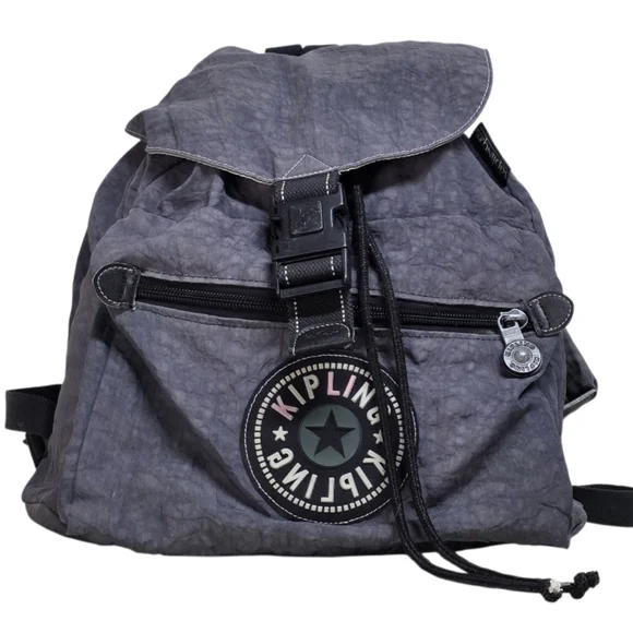 Kipling Gray Pullsack Backpack
