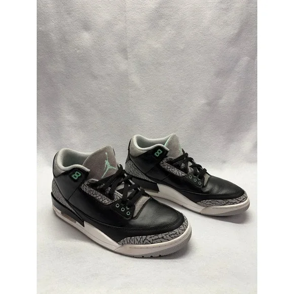 Air Jordan 3 Retro Green Glow Black Elephant Print CT8532-031 Mens 11