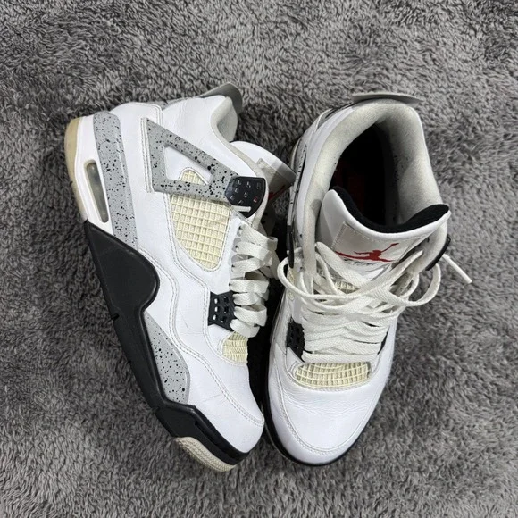 Jordan 4 Retro White Cement 2016 Mens Size 8 White Tech Grey 840606-192