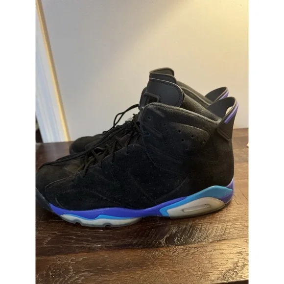 Size 11.5 -‎ Air Jordan 6 Retro Aqua Black/Blue/Purple CT8529-004