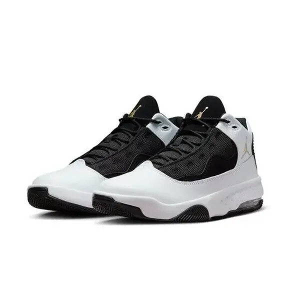 NEW Nike Air Jordan Max Aura 2 White Black Gold CK6636-107 Men’s Size Multi