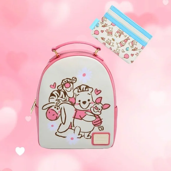 Loungefly Disney Winnie the Pooh Sketch Mini Backpack and Cardholder