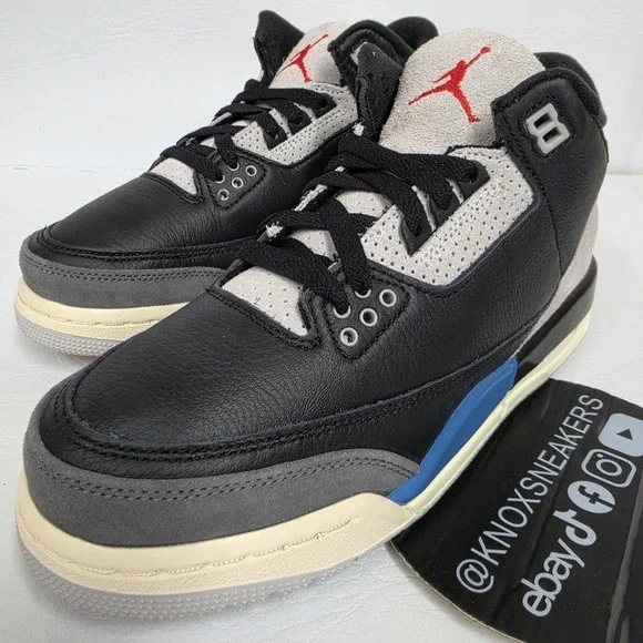 Nike Air Jordan 3 Retro OG Rare Air Black IB8968-004 Grade School Size 6y
