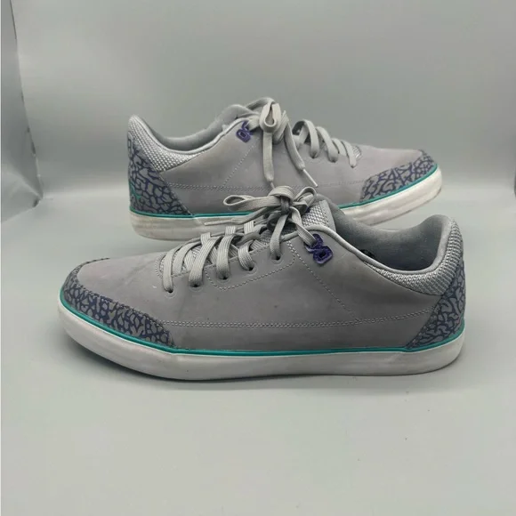 Nike Air Jordan Court AC 1 579607-009 Grape Cement Gray Ice Suede Shoe Size 10.5