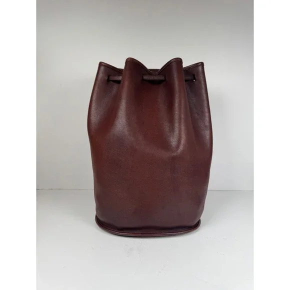 Coach Mahogany Brown Classic Leather Sling Backpack Shoulder Bag Large Vintage