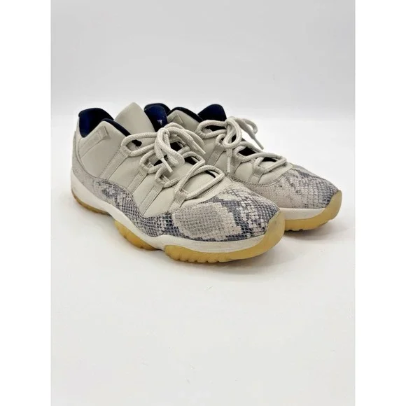 Air Jordan 11 Low Snakeskin Light Bone Retro Mens Size 12 Sneakers CD6846-002