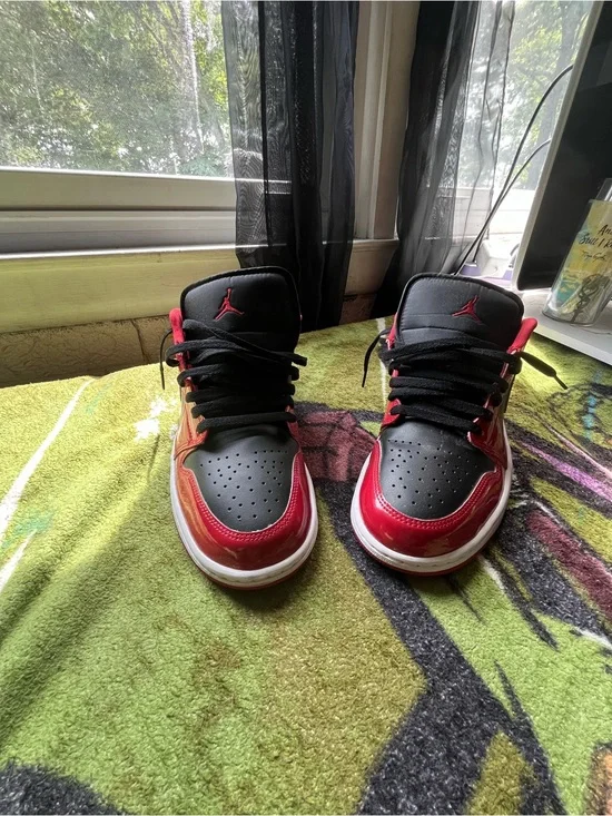 Jordan Kids' Black and Red High-Top Sneakers