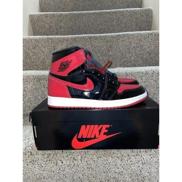 BRAND NEW air Jordan 1 retro High OG Patent Bred SIZE 10