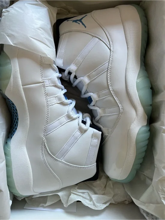 Men’s Air Jordan Retro- White with Light Blue Accent