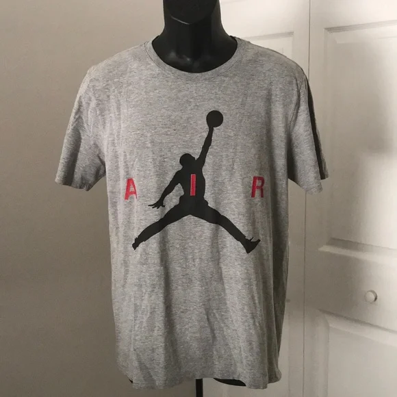 JORDAN Mens Heather Grey Jumpman Tee | M
