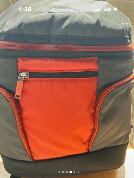 Tumi Men's Backpack in Gray and Orange