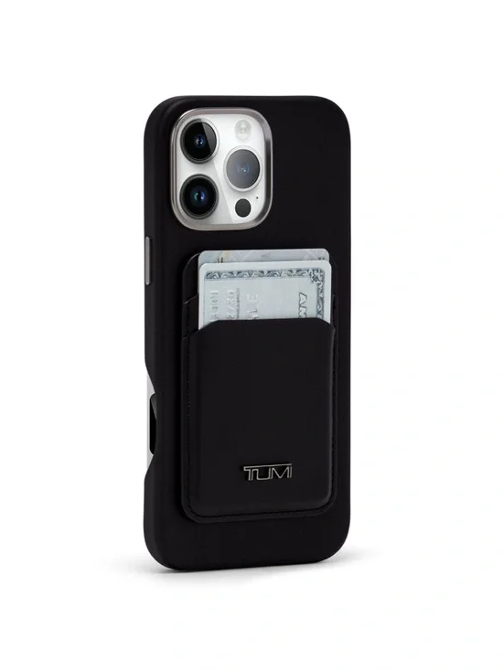 Tumi Black Leather Card Holder MagSafe