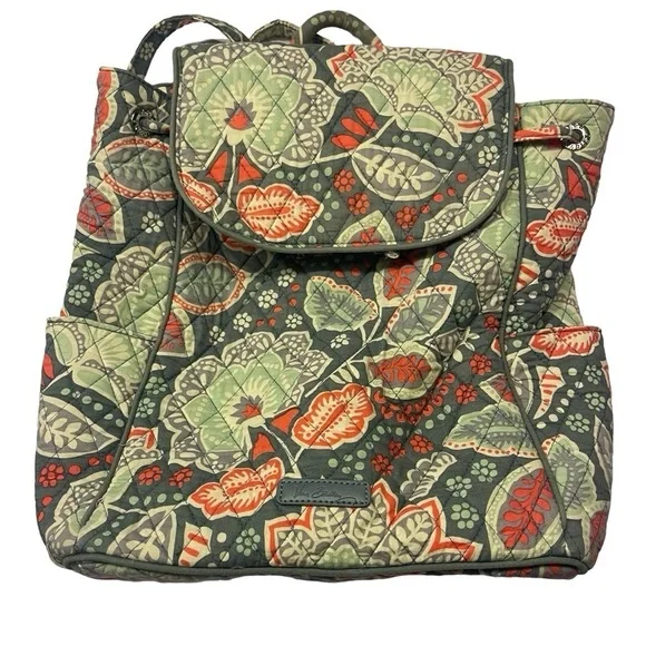 Vera Bradley Floral Multi Color Backpack with cinch closure