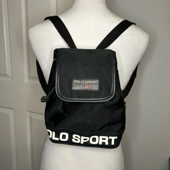 Vintage Polo Sport Small Drawstring Back Pack