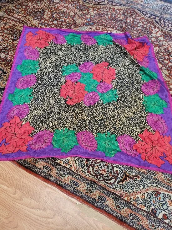 Vintage Scarf by Laura Geraldi 100% Silk