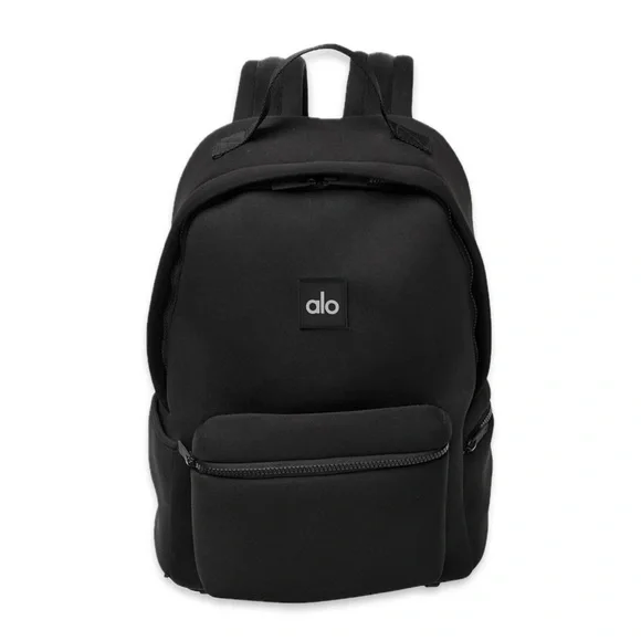 Alo Stow Black Backpack NWT yoga schoolTravel gift gym exercise college