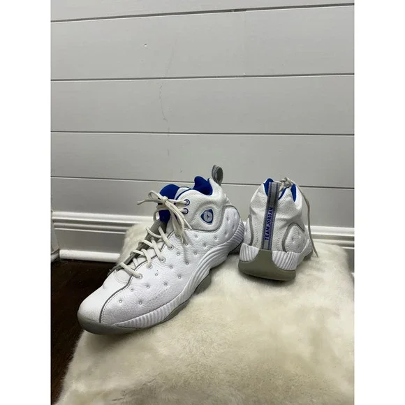 Nike Jordan Jumpman Team II White/Hyper Royal Men's Basketball Shoes Size 12