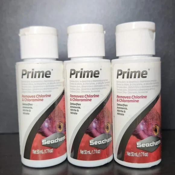 NEW 3X Seachem Prime Fresh and Saltwater Conditioner Fish Cleaning supplies