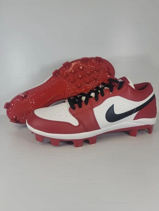 Mens Size 12 Nike Air Jordan 1 Retro MCS Low Chicago Baseball Cleats CJ8524-611