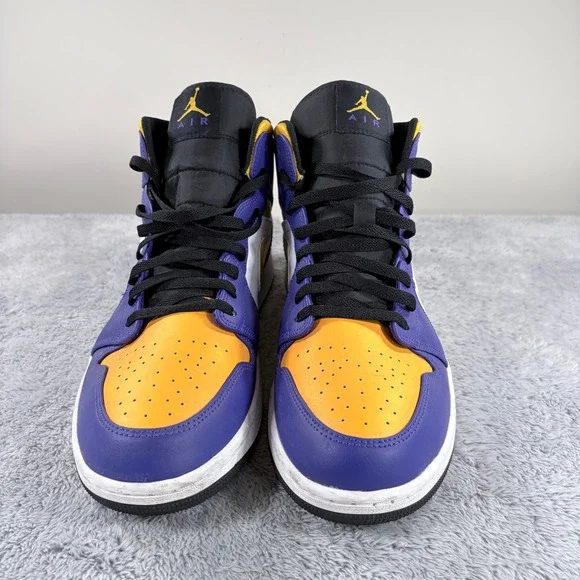 Air Jordan 1 Mid Lakers 2022‎ Dark Concord University Gold DQ8426-517 Size 14