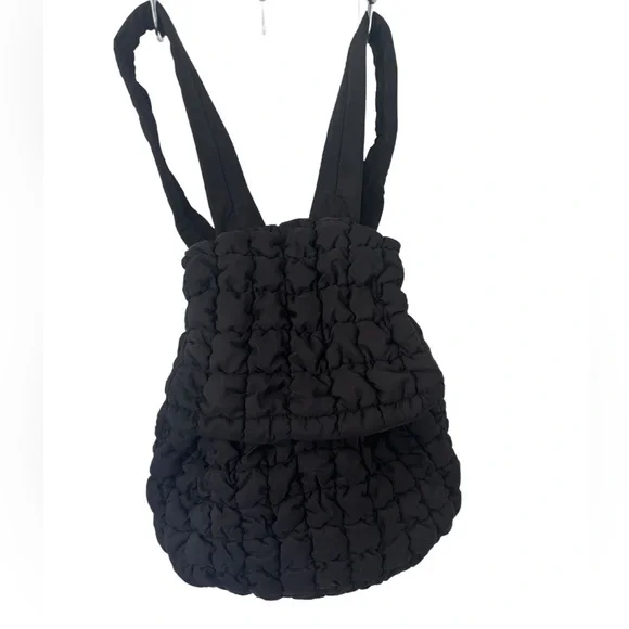 Super Cute Forever 21‎ Black Quilted Backpack