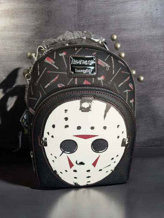Loungefly Friday the 13th Jason Voorhees Glow in the Dark Mini Backpack NWT