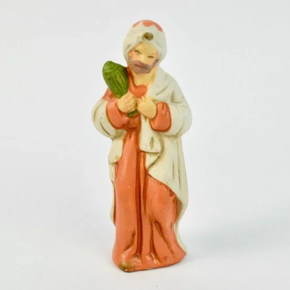 Vintage Ceramic Nativity Replacement Piece Figure Wise Man