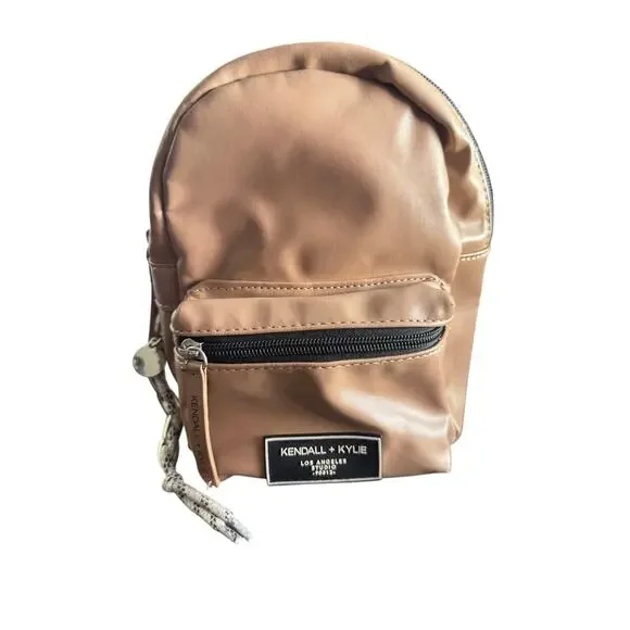 Kendall And Kylie Mini Backpack Camel Tan‎ Black
