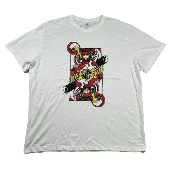 Jordan Shirt Mens 3xl Dwayne Wade Basketball NBA 33 Retro Graphic Tee
