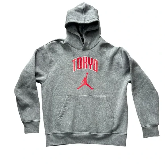 New Nike Jordan Tokyo Store Exclusive Hoodie Gray Large‎