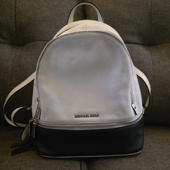 Michael Kors White and Black Backpack‎