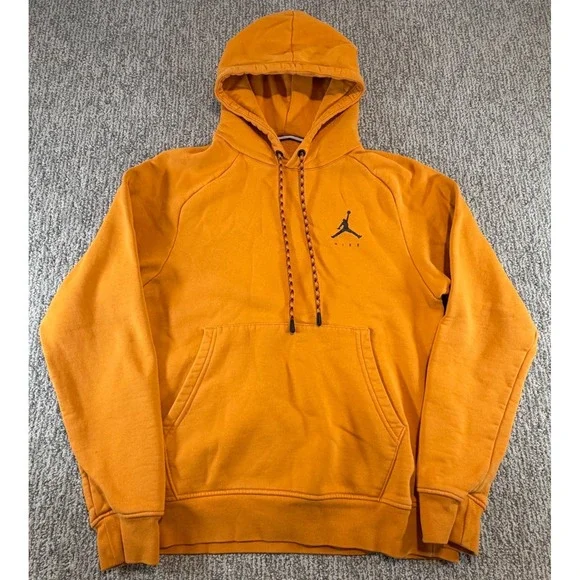 Jordan Hoodie Mens Small‎ Orange Jumpman Graphic Pullover DJ0210-738