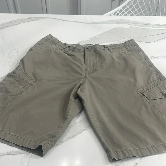 Jordan Cargo Shorts Mens 40 Brown Ripstop Military Baggy Drawstring