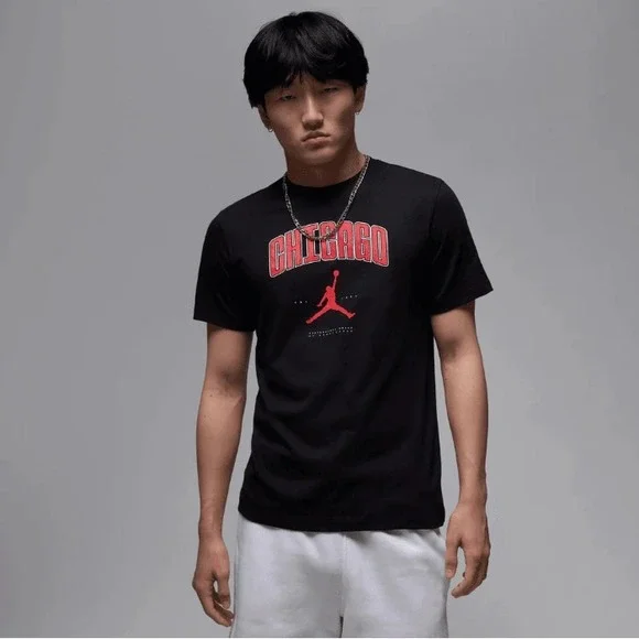 Nike‎ Air Jordan Men's Chicago T-Shirt HQ0382-010 Medium