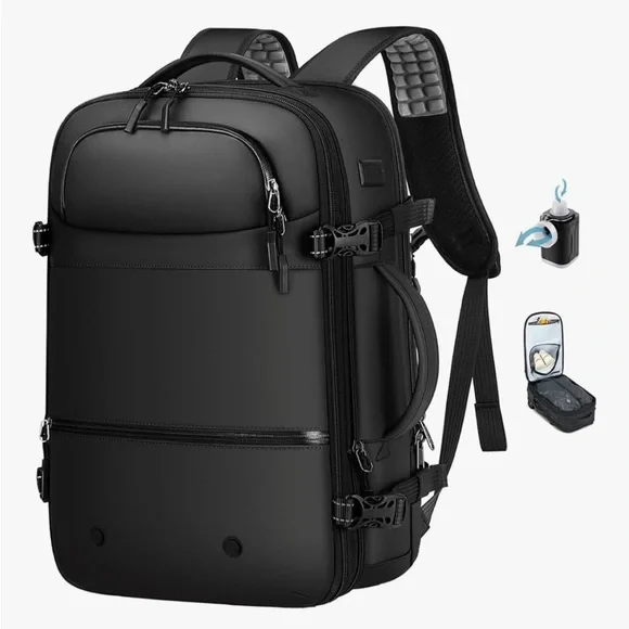 Sleek Black Men's Backpack