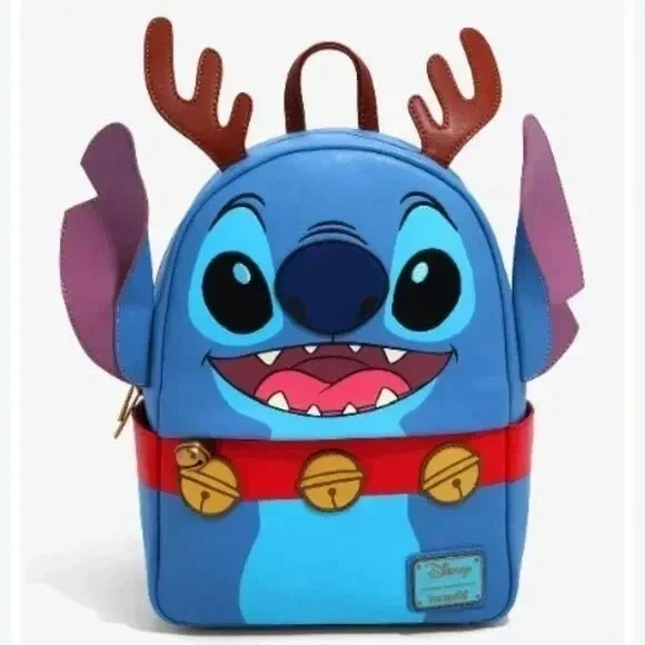 Loungefly Disney Lilo and Stitch Christmas Reindeer‎ Stitch Mini Backpack