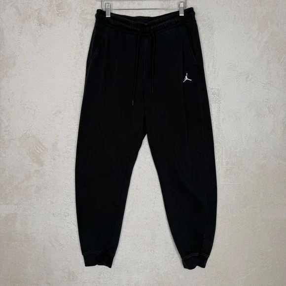 Jordan Essentials Mens Fleece Sweatpants Black Jumpman Logo Joggers Size M