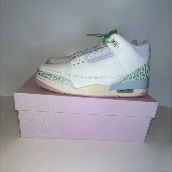 Jordan Air Low 3 Retro OG Mid Top Lace Up Sneaker White Pink Blue IF4396-100
