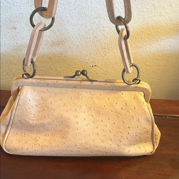 Classic Beige Women's Frame-Top Shoulder Bag