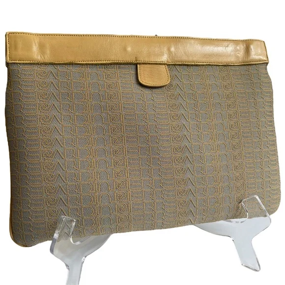 Vintage 80s Pierre Cardin Monogram Logo Clutch Bag